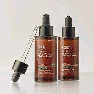 NEW ACWELL Licorice pH Balancing Advanced Facial Serum Ampoule 1.01 fl oz 2-pack